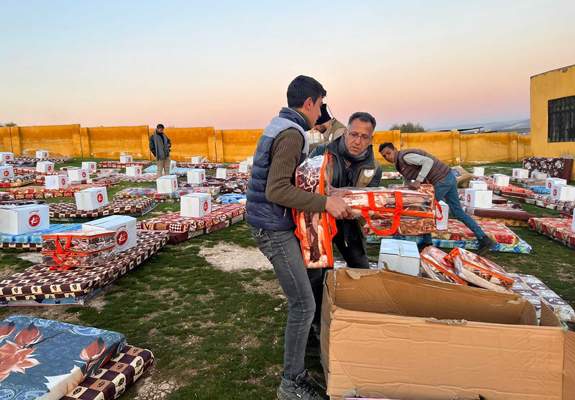 Wir packen's an – Verteilung der Hilfsgüter im Erdbebengebiet in Syrien
