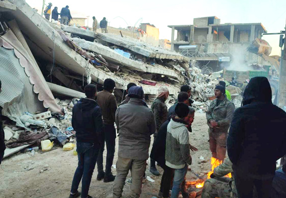 Nach dem Erdbeben in Afrin/Syrien, Februar 2023