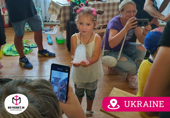 Notunterkunft für Geflüchtete in der Ukraine, Wir packen's an