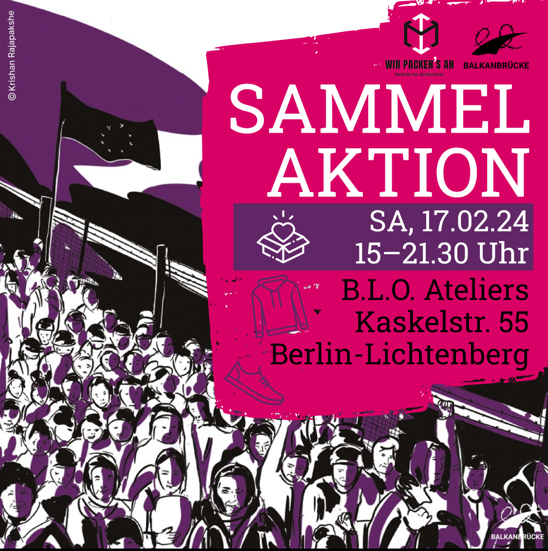 Wir packen's an & Balkanbrücke Sammelaktion