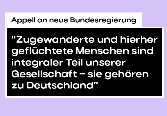 Appell an die neue Bundesregierung