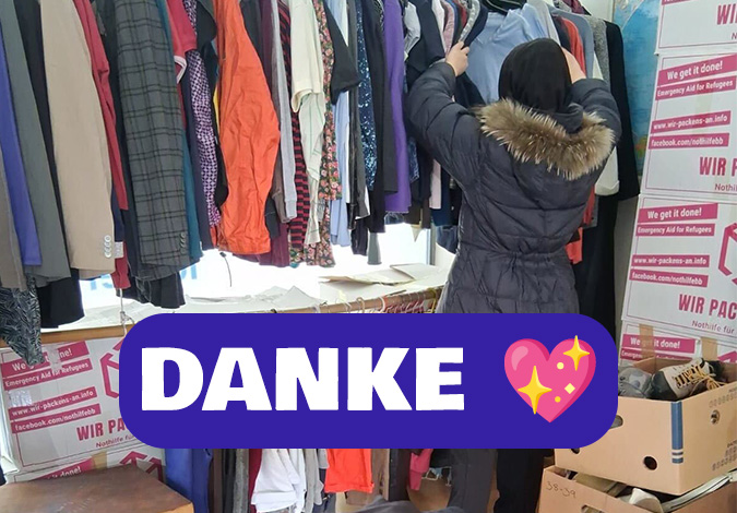 Danke an alle, die mit uns anpacken für Menschen auf der Flucht!